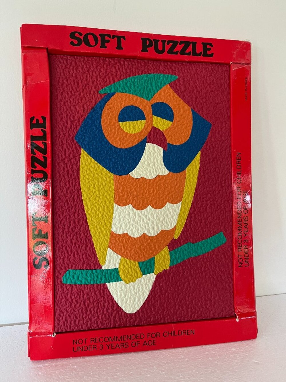 Foam Owl Puzzle 23 Pieces Textured Rubber Complete Educational Toy Ages 3+ VTG